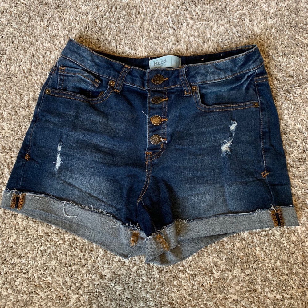 Denim High Waisted Shorts